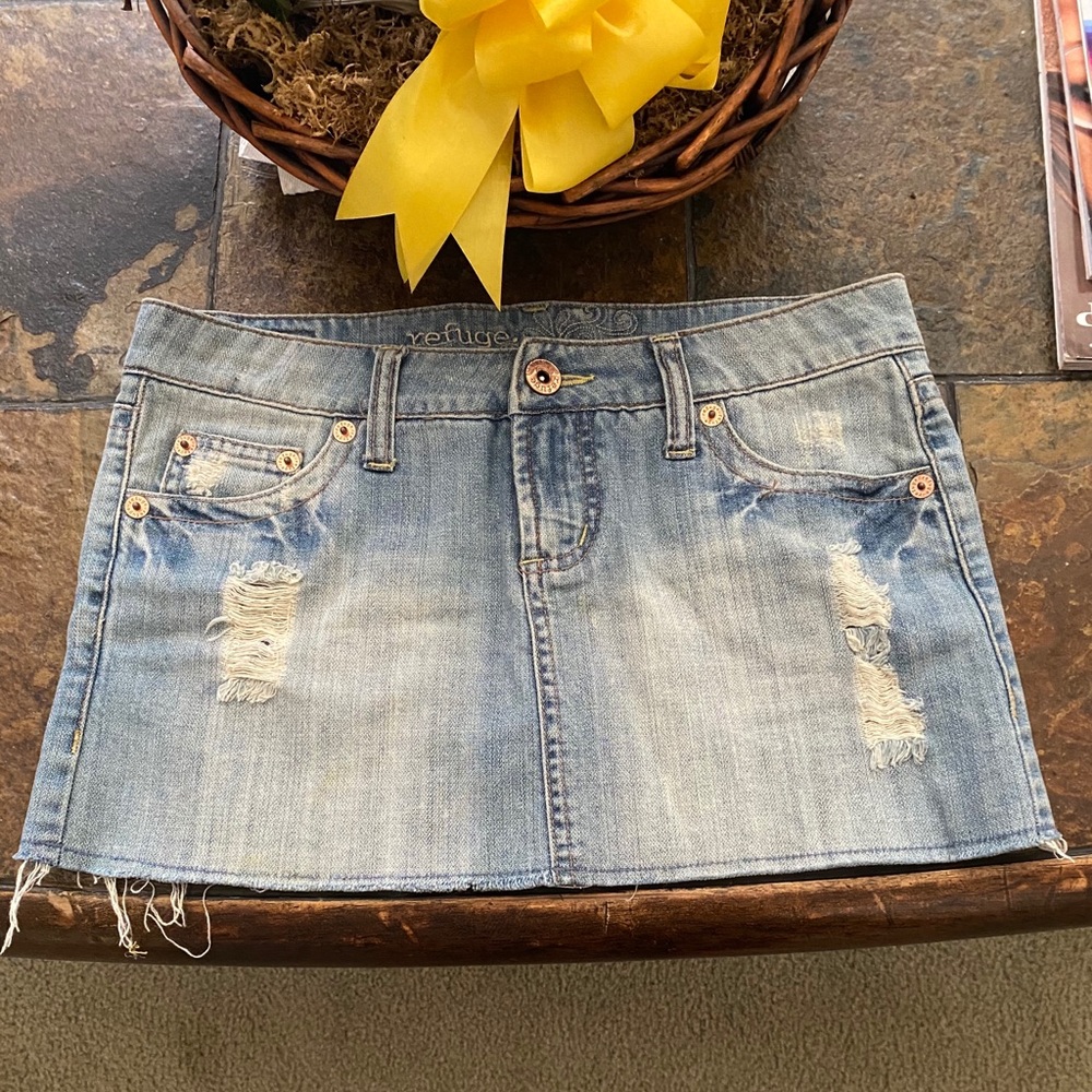 Refuge Mini Jean Skirt